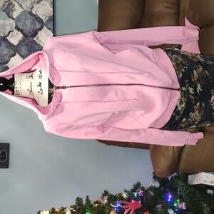 Fisoew Women  2 Piece Set Loose Fit Zip Up Skort Set Hoodies